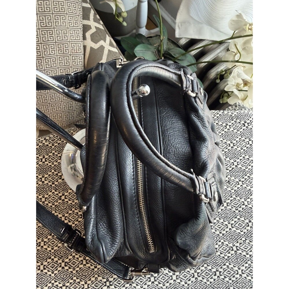 Rare Marc by Marc Jacobs $498 Black Classic Leather Satchel Purse - Picture 5 of 16